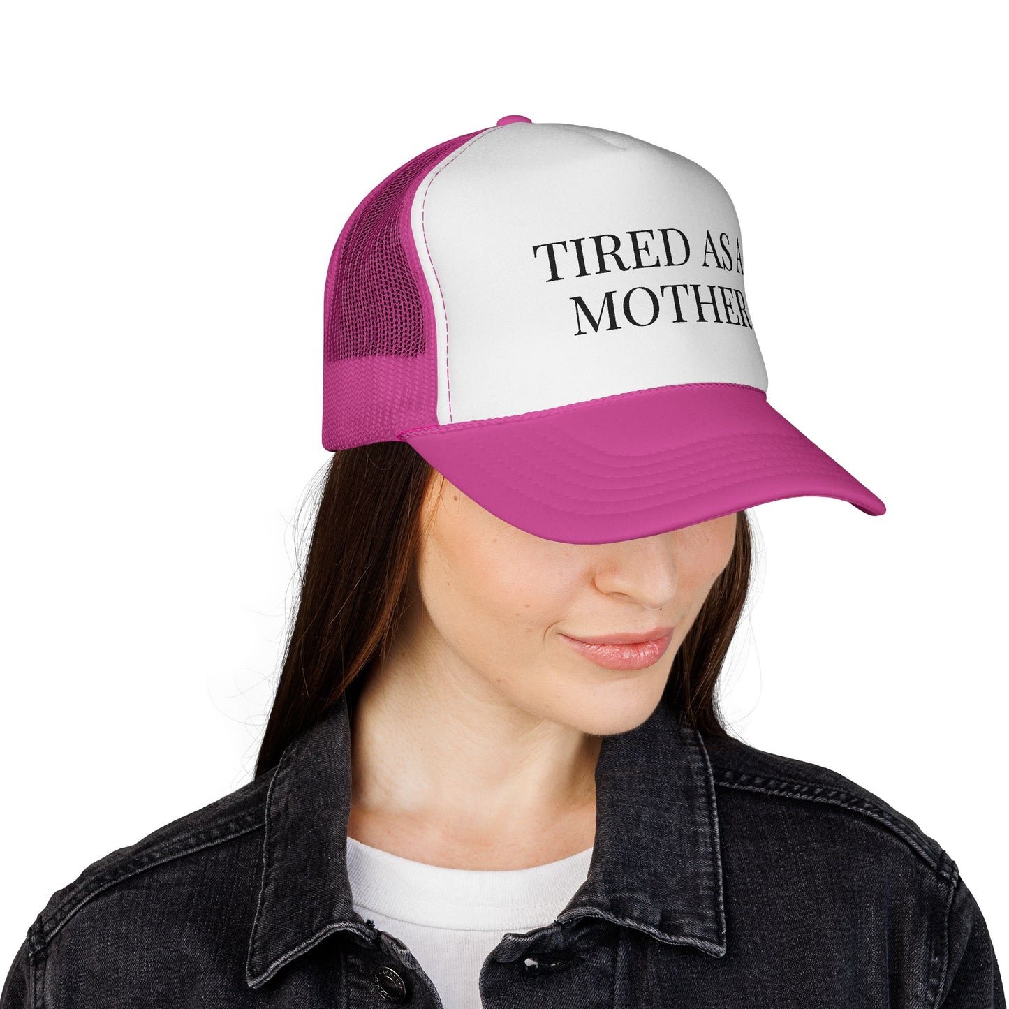Tired As A Mother Trucker Hat — Funny Mom Mesh Cap