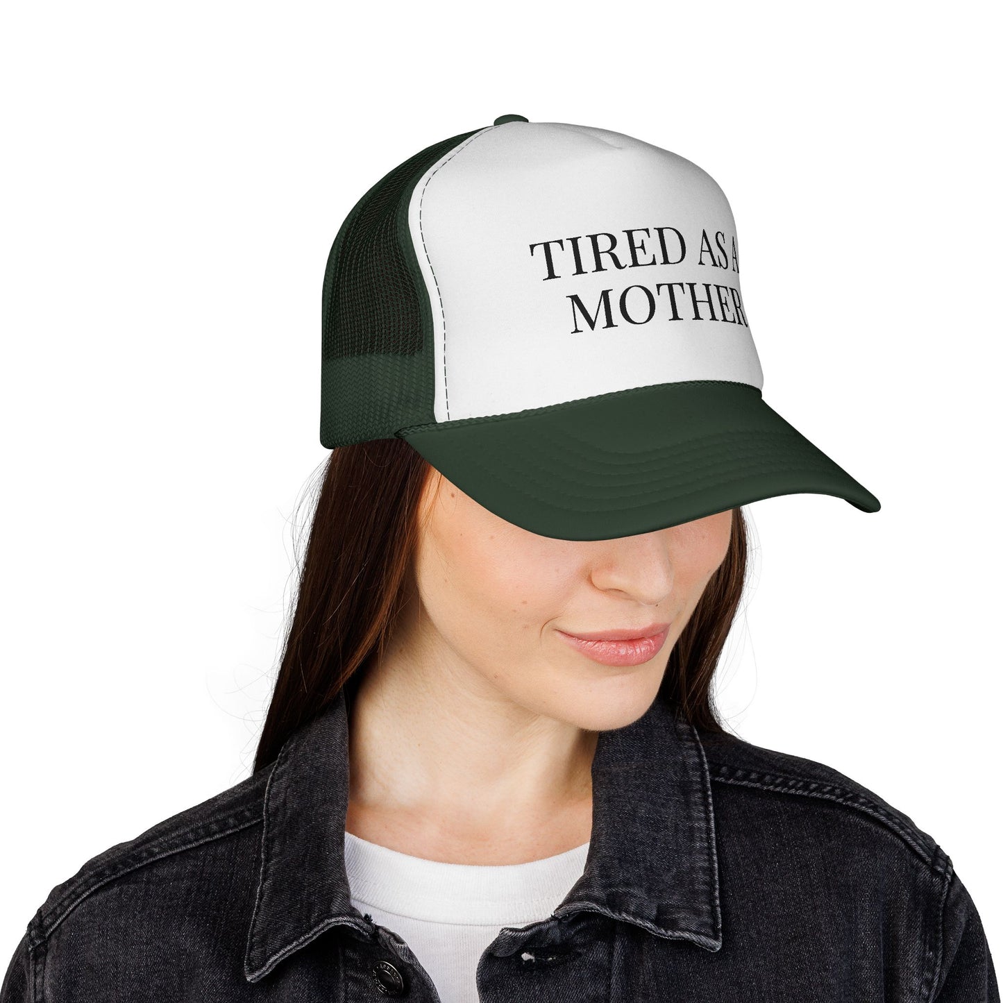 Tired As A Mother Trucker Hat — Funny Mom Mesh Cap